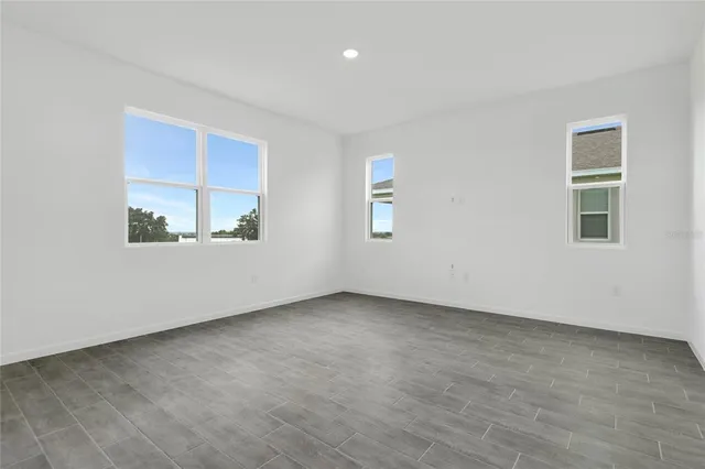 an empty room with a window