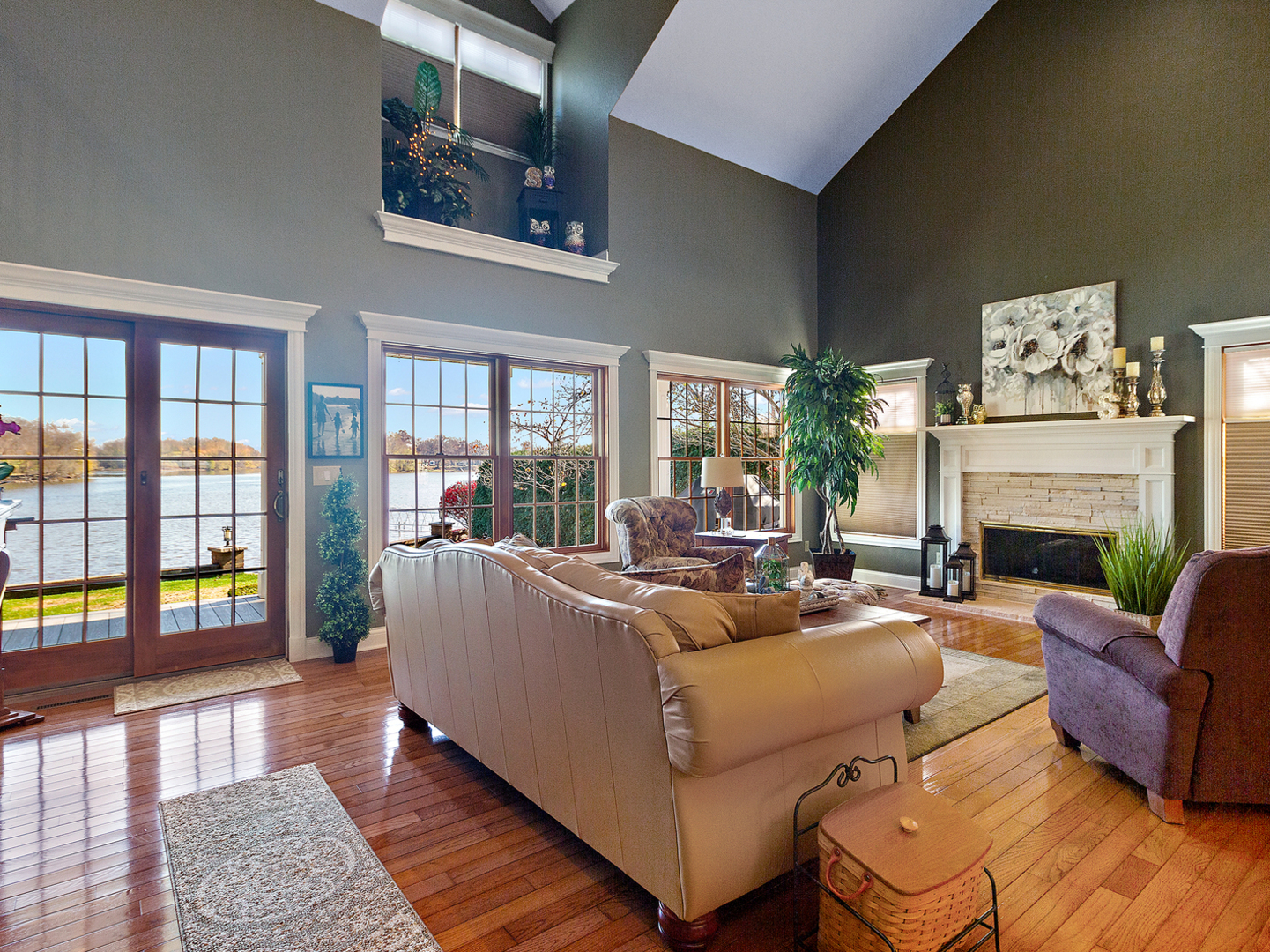3157 River Road Kankakee, IL 60901 - Photo 13 of 50 a living room with furniture large window and a fireplace