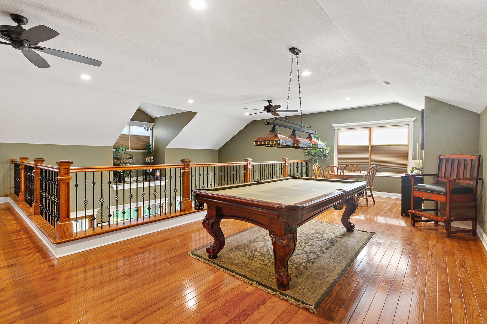 3157 River Road Kankakee, IL 60901 - Photo 26 of 50 a room with wooden floor pool table and windows
