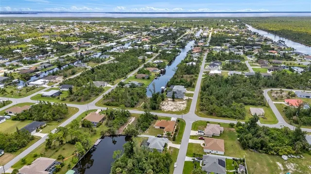 an aerial view of a city