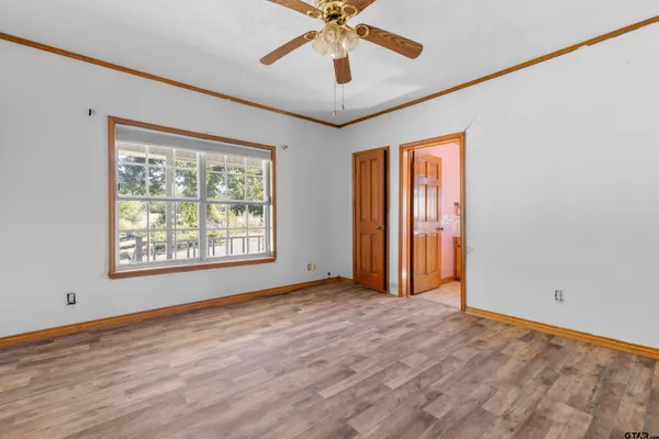 a house view with a garden space
