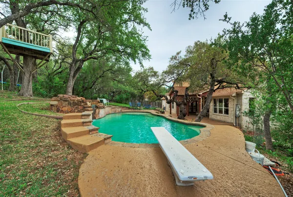 a view of a house with pool
