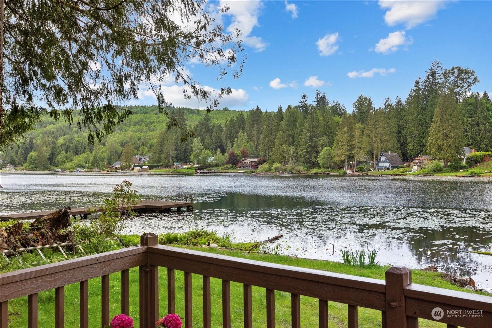 1024 South Lake Roesiger Road Snohomish, WA 98290 - Photo 24 of 35 a view of lake with a yard