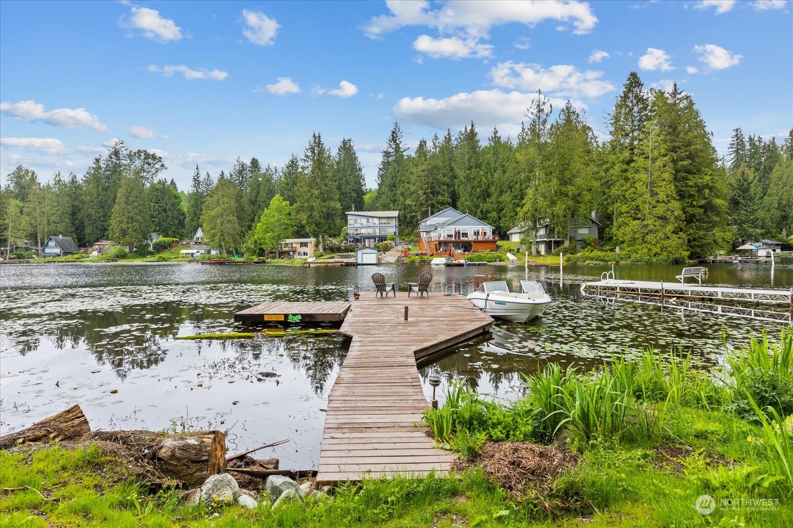 1024 South Lake Roesiger Road Snohomish, WA 98290 - Photo 28 of 35 a view of a lake with outdoor space