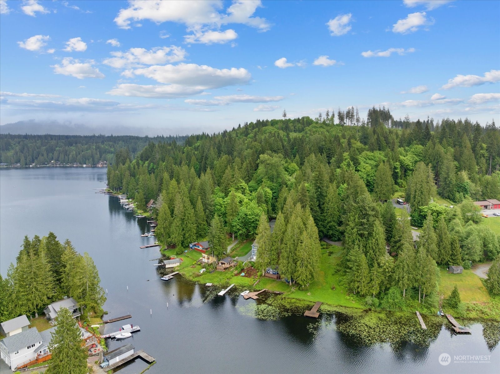 1024 South Lake Roesiger Road Snohomish, WA 98290 - Photo 34 of 35 an aerial view of a house with a yard