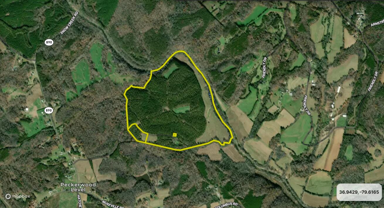 780 Adkins Road Penhook, VA 24137 - Photo 47 of 49 an aerial view of a house with a yard and green space