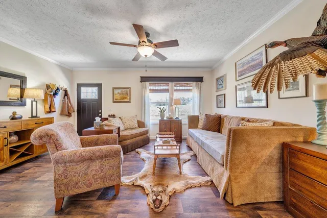 a view of a house with wooden floor