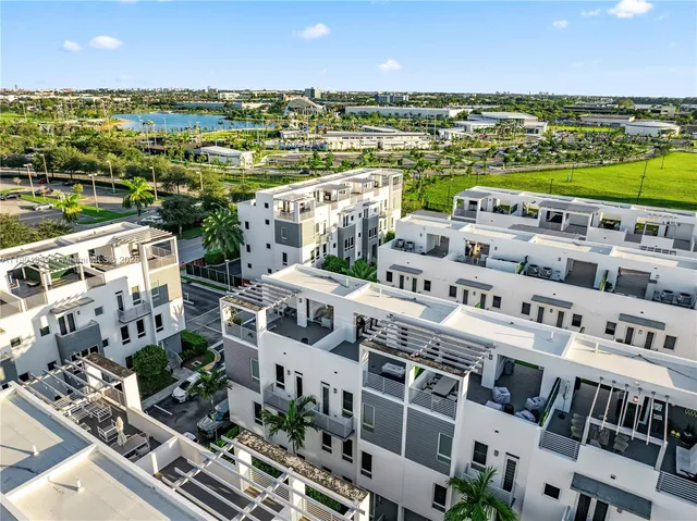 a view of a street with buildings