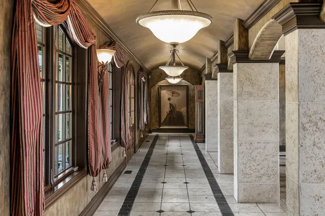 a kitchen with lots of counter top space