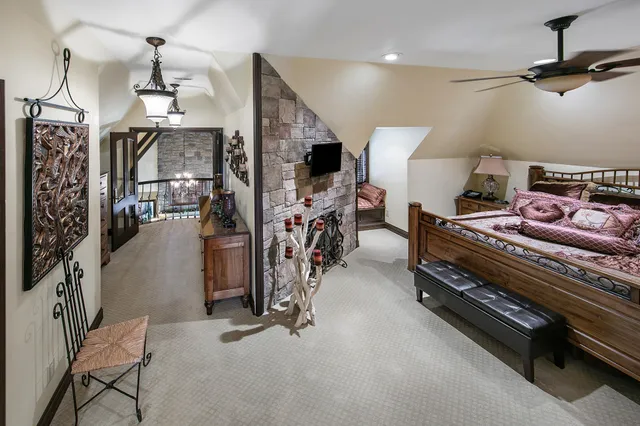 a view of a lush green field