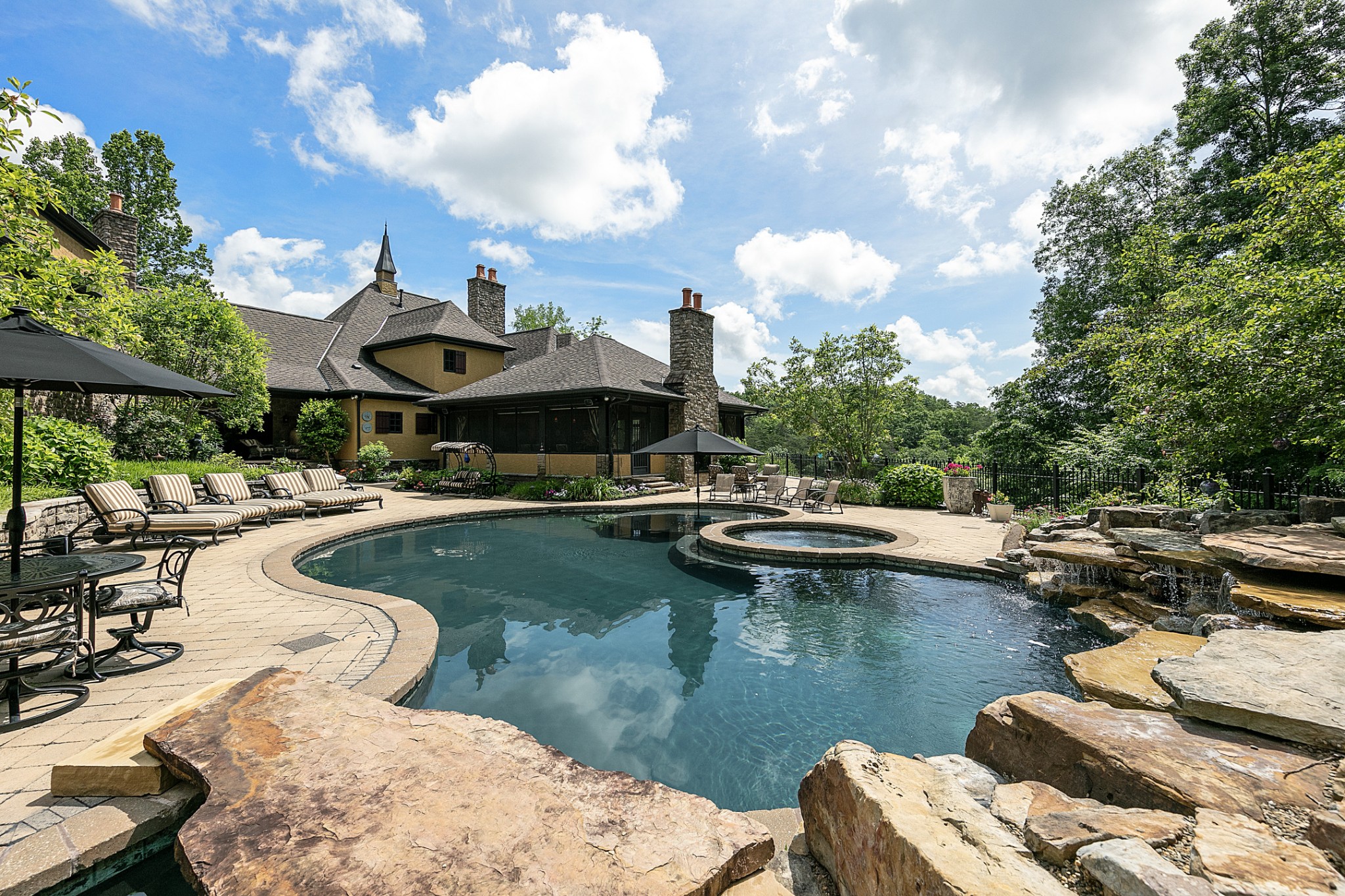 255 Villa Segrata North Ridge Road Sevierville, TN 37876 - Photo 67 of 78 a swimming pool with outdoor seating and yard