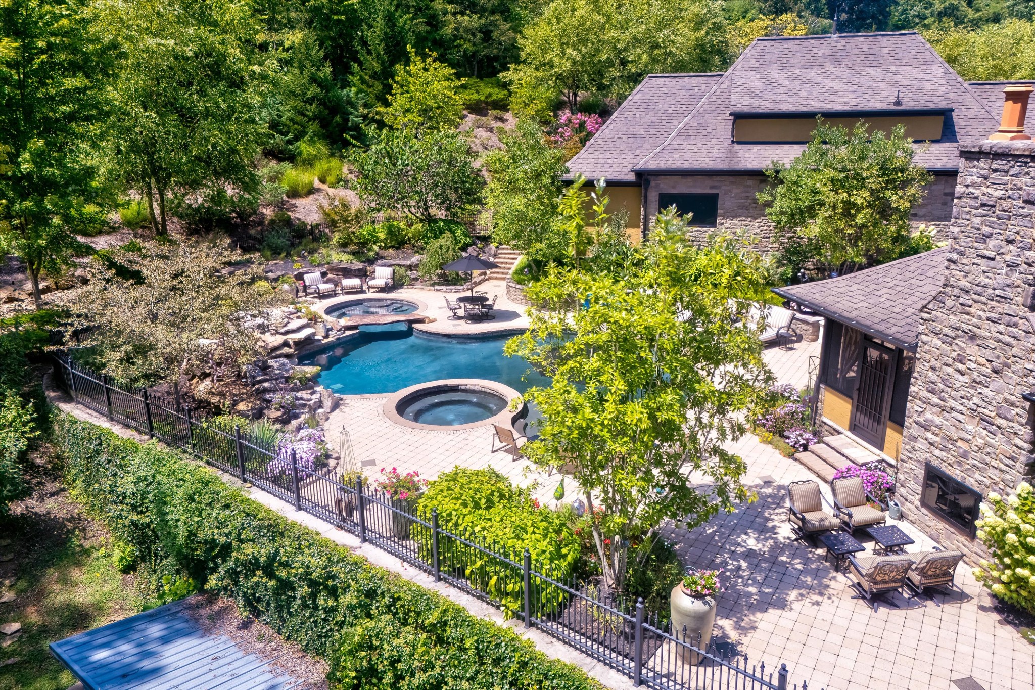 255 Villa Segrata North Ridge Road Sevierville, TN 37876 - Photo 68 of 78 a aerial view of a house with a yard and garden