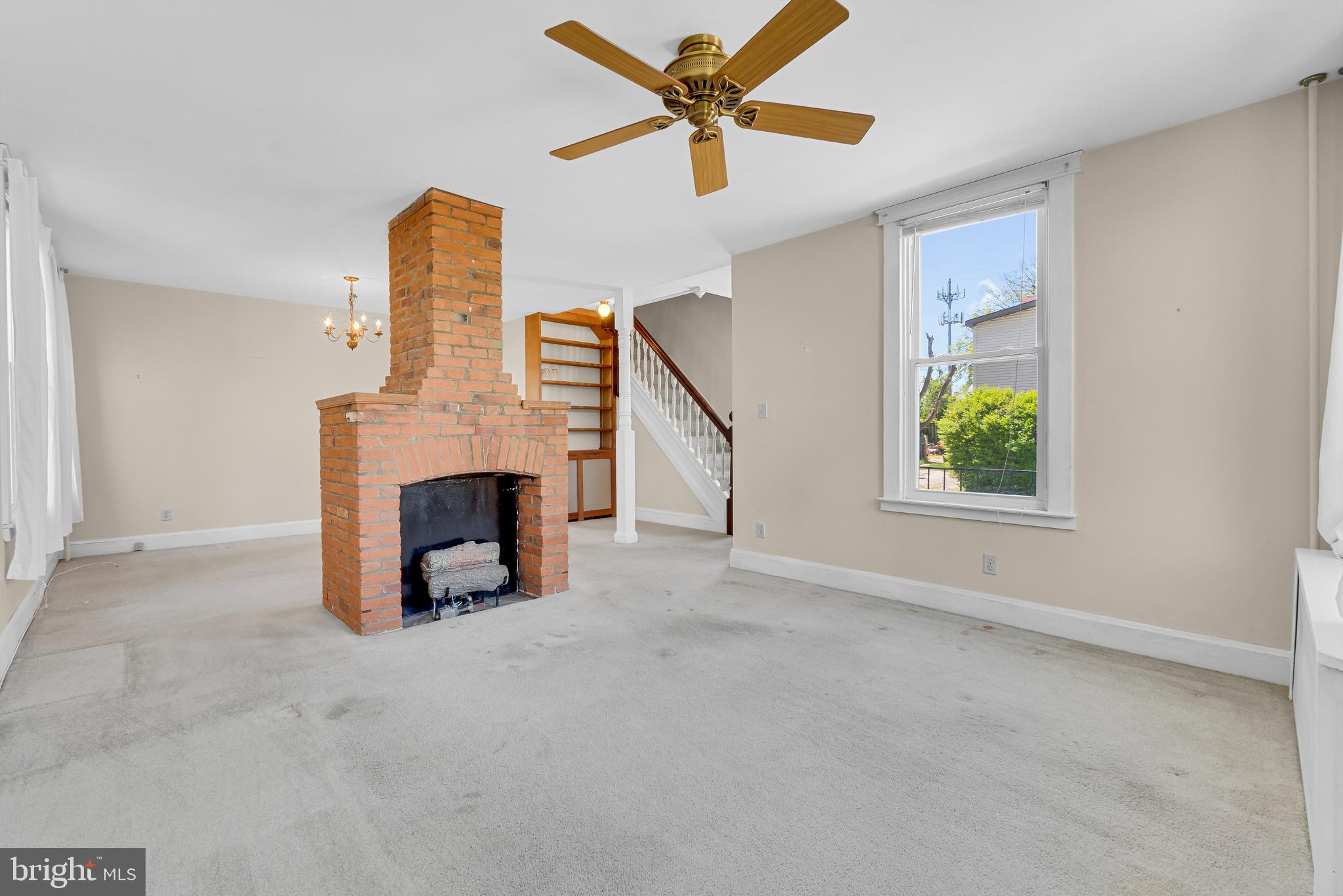 Gas fireplace in living room