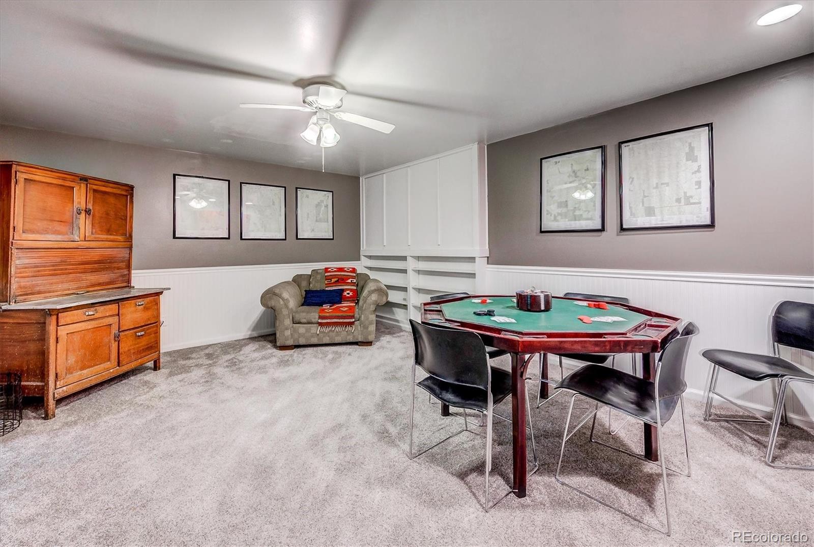 9055 Eagle Cliff Road Conifer, CO 80433 - Photo 28 of 39 a living room with furniture and a pool table