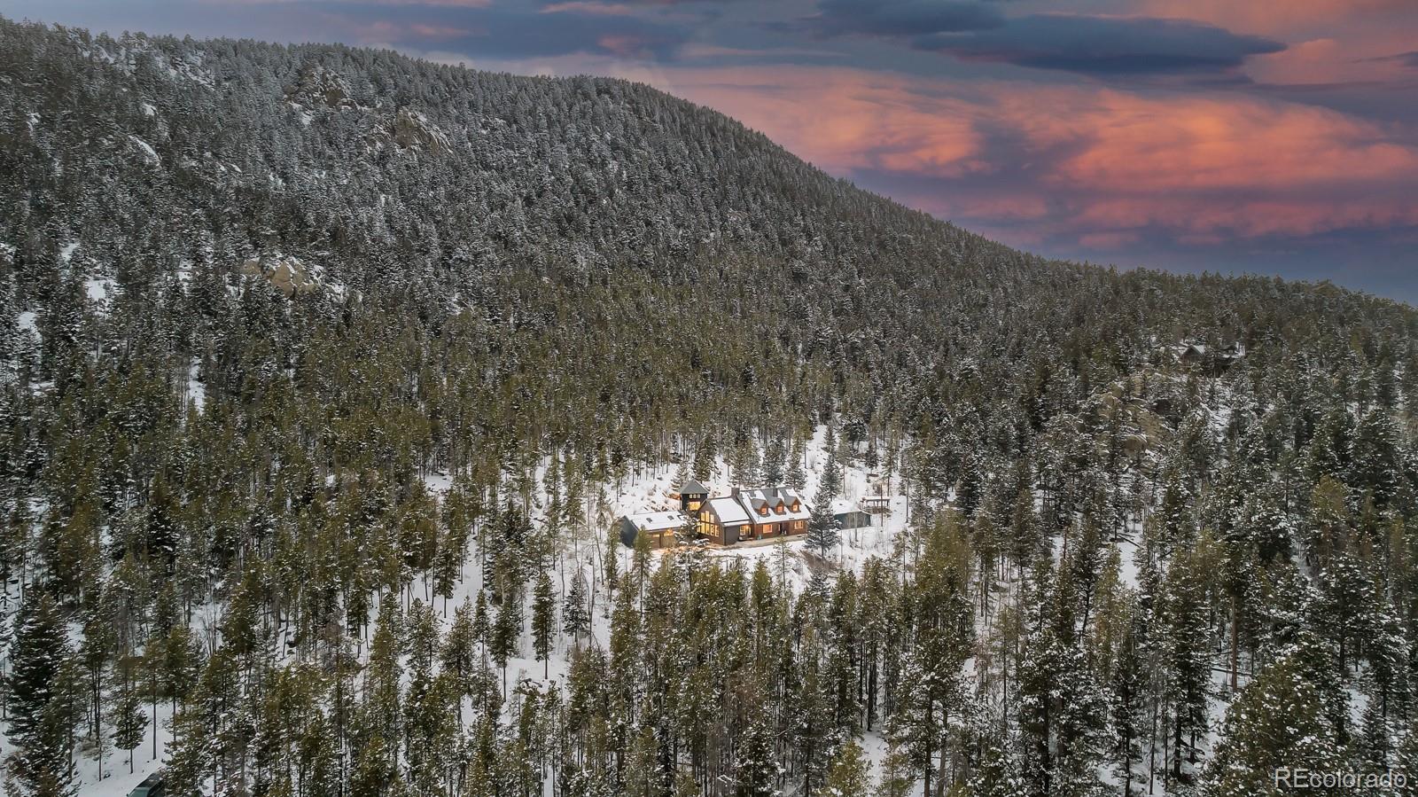9055 Eagle Cliff Road Conifer, CO 80433 - Photo 39 of 39 a view of a lake in middle of the forest