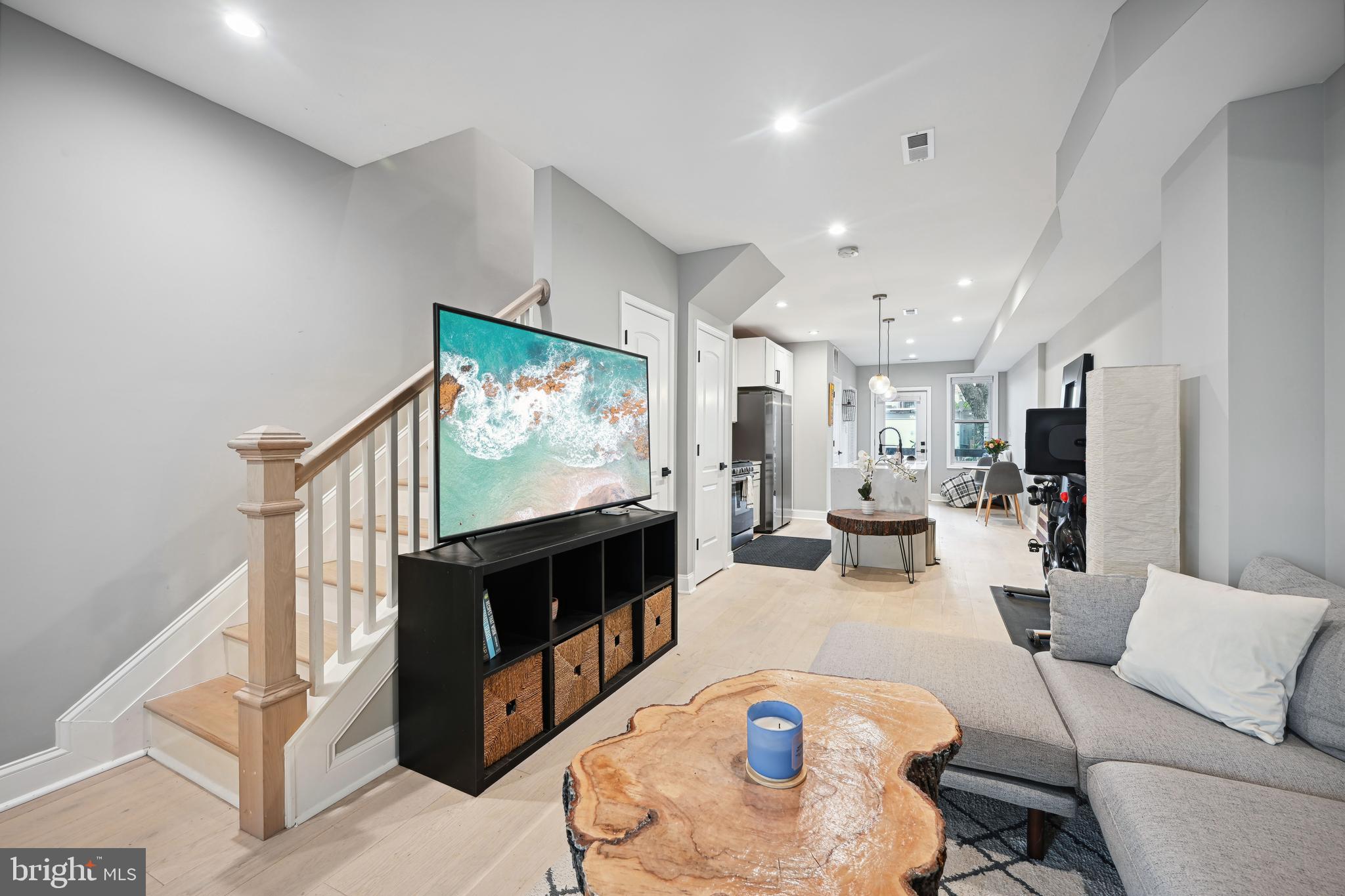 1732 L Street Northeast Washington, DC 20002 - Photo 6 of 20 a living room with furniture and a flat screen tv