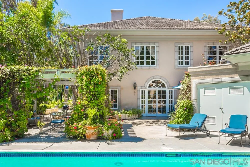 6645 Via Dos Valles Rancho Santa Fe, CA 92067 - Photo 12 of 20 a front view of a house with garden