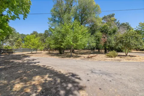 a view of road with trees