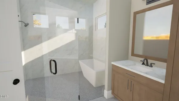 a bathroom with a sink and mirror