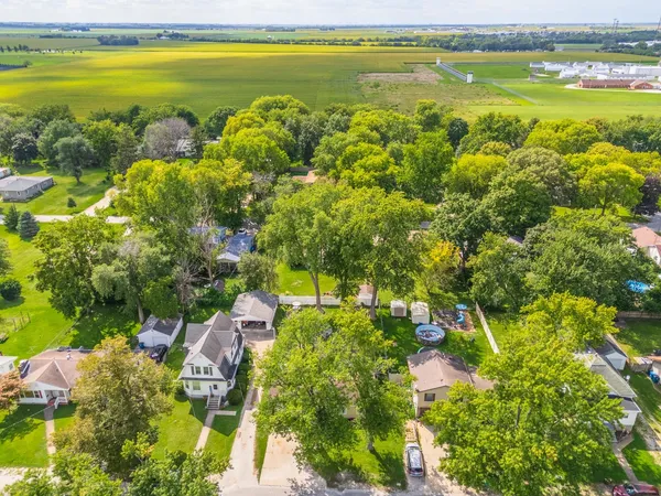 a view of an outdoor space and swimming pool