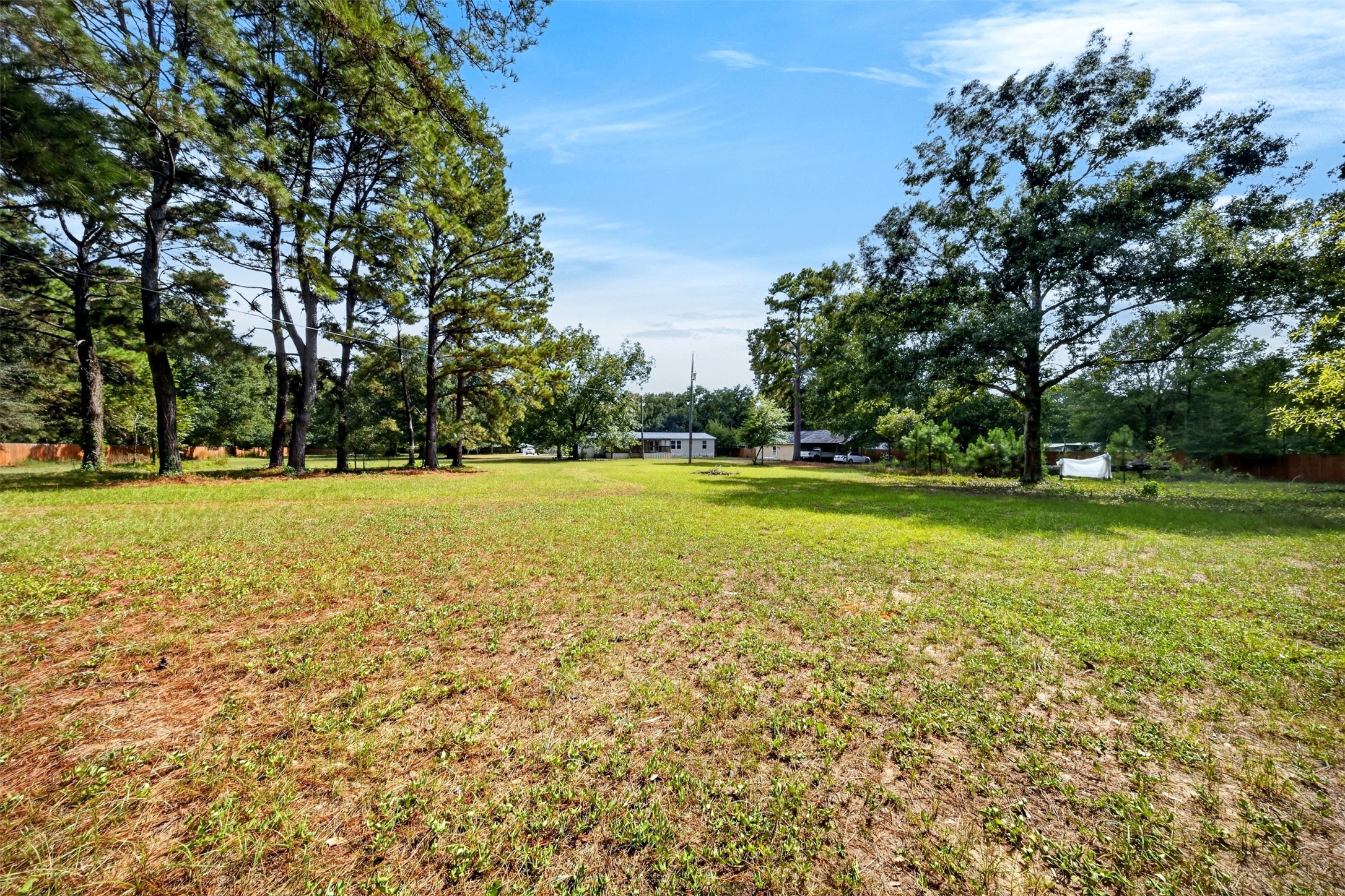2581 Mann Road Conroe, TX 77303 - Photo 29 of 32 Additional view highlighting the property’s generous yard and mature tree coverage.