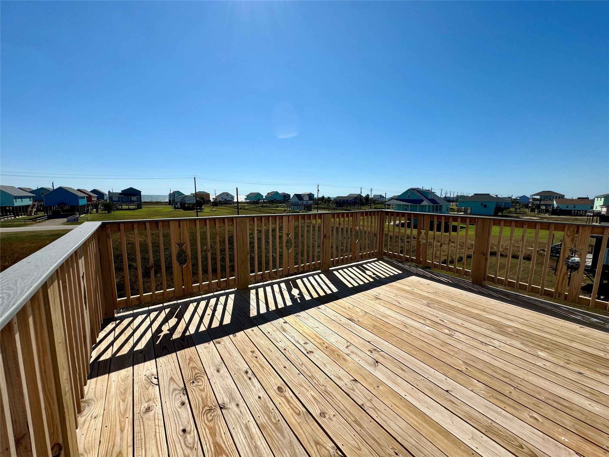 4822 Palm Street Surfside Beach, TX 77541 - Photo 23 of 32 Upstairs Balcony with Beach Views!