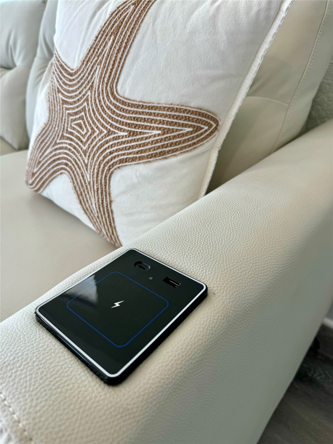 4822 Palm Street Surfside Beach, TX 77541 - Photo 9 of 32 Wireless charging station built into brand NEW leather sofa