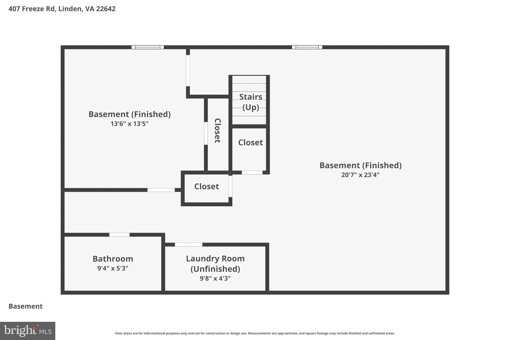 407 Freeze Road Linden, VA 22642 - Photo 26 of 28 Spacious basement layout with potential.