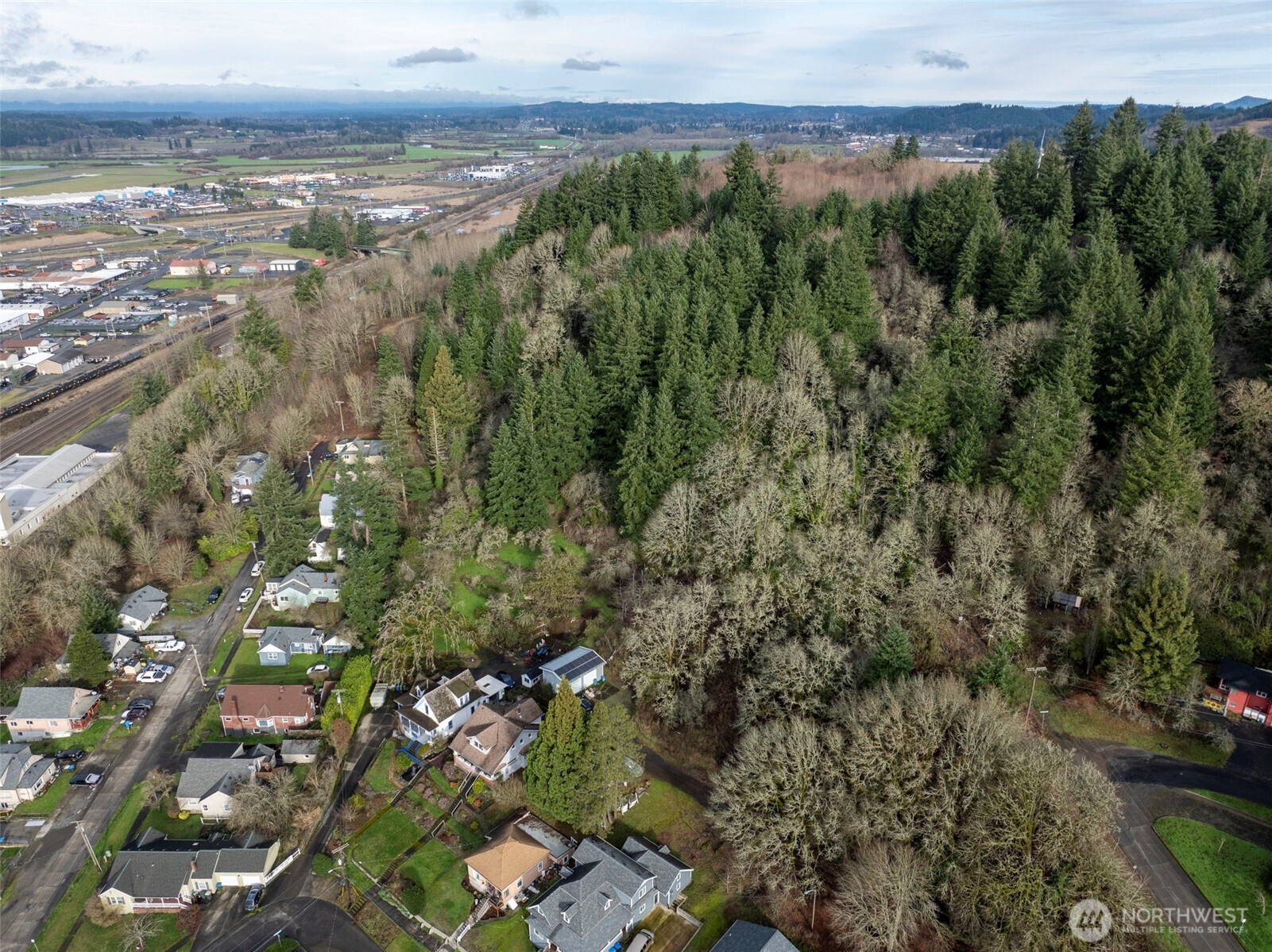 0 Northeast Franklin Avenue Chehalis, WA 98532 - Photo 9 of 9 an aerial view of a city with lots of residential buildings
