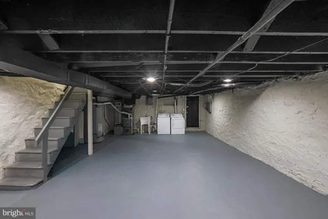 a view of storage and utility room