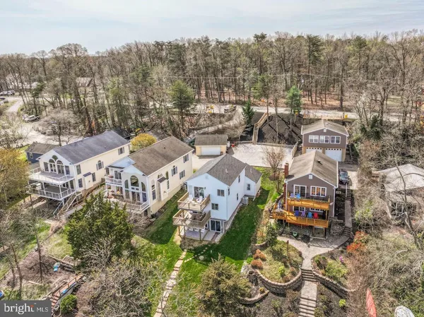 an aerial view of multiple house