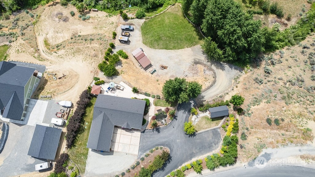 1365 Pitcher Canyon Road Wenatchee, WA 98801 - Photo 37 of 40 an aerial view of a house with outdoor space