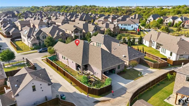 an aerial view of multiple house