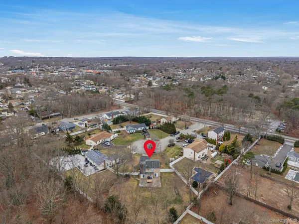 an aerial view of multiple house
