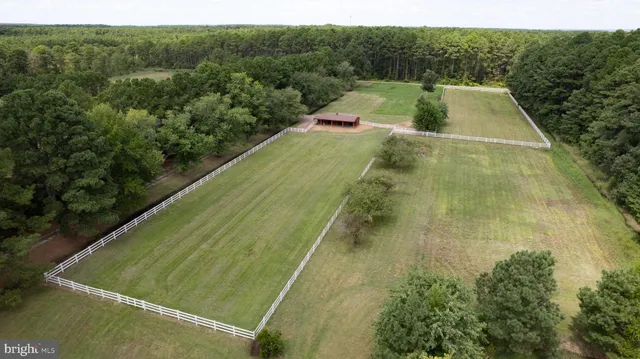 a view of a yard with a swimming pool