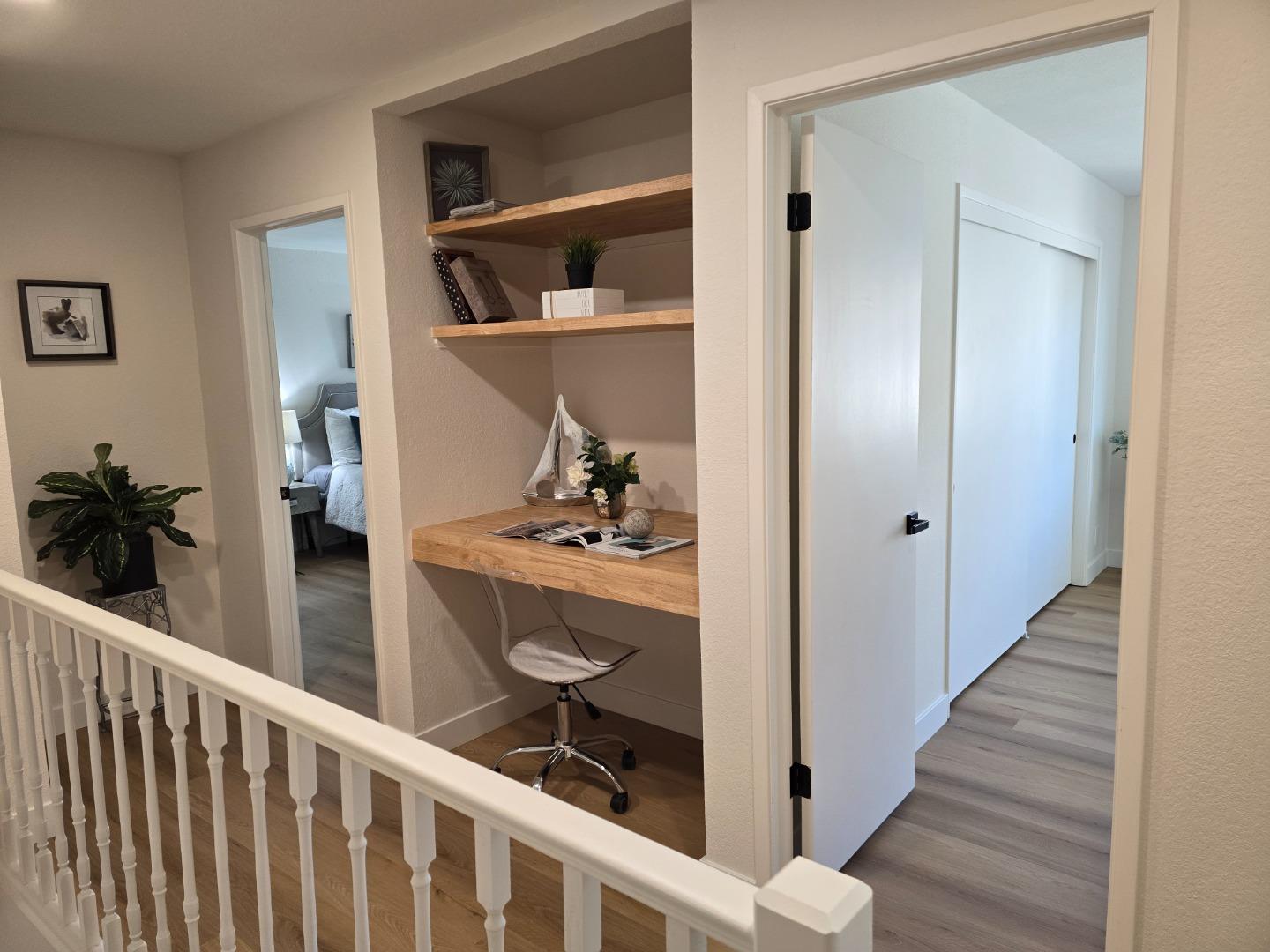 3575 Lehigh Drive, Unit 25 Santa Clara, CA 95051 - Photo 17 of 29 a view of a hallway with wooden floor and staircase