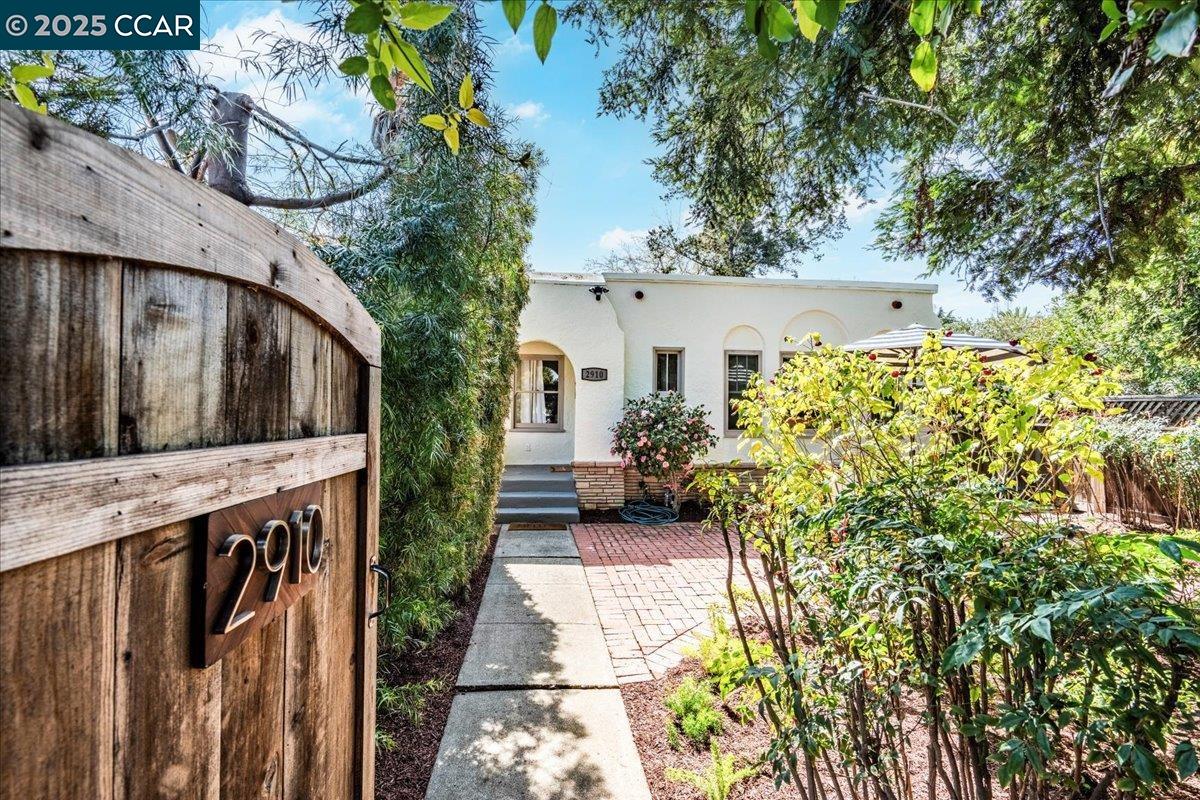 a view of a house with a large tree and a yard