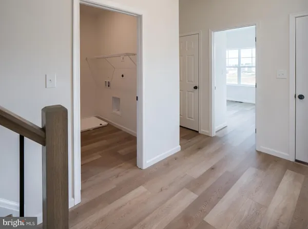 a view of hallway with stairs
