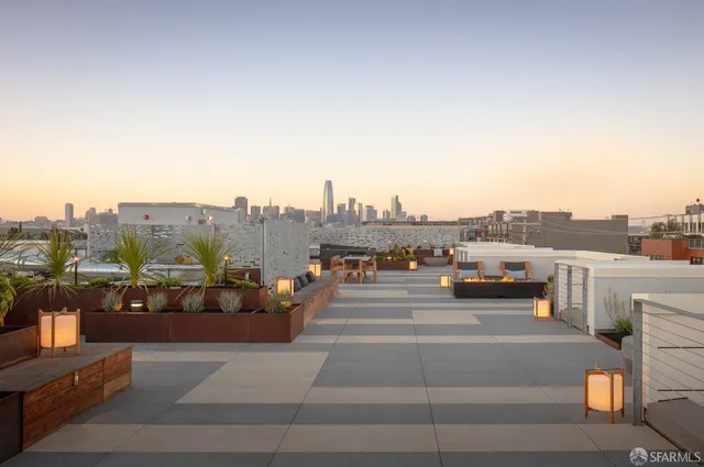 a view of a city that has tall buildings