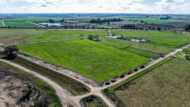 an aerial view of a football ground