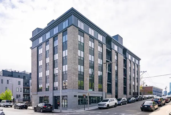 a car parked in front of a building