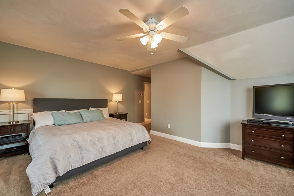 13 West Ledge Road Clinton, MA 01510 - Photo 16 of 30 a bedroom with a bed and a flat screen tv