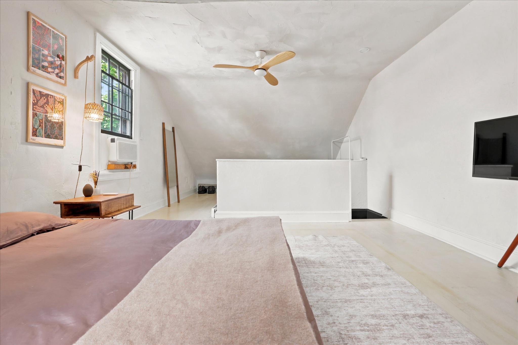 6649 Crowson Street Philadelphia, PA 19119 - Photo 5 of 23 Third Floor Attic Bedroom with Door for Privacy