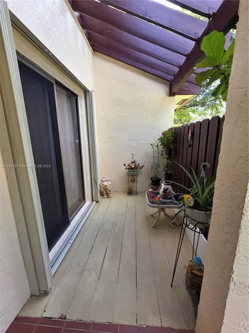 a view of outdoor space with seating area