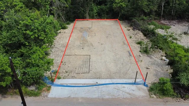 a view of a yard with staircase