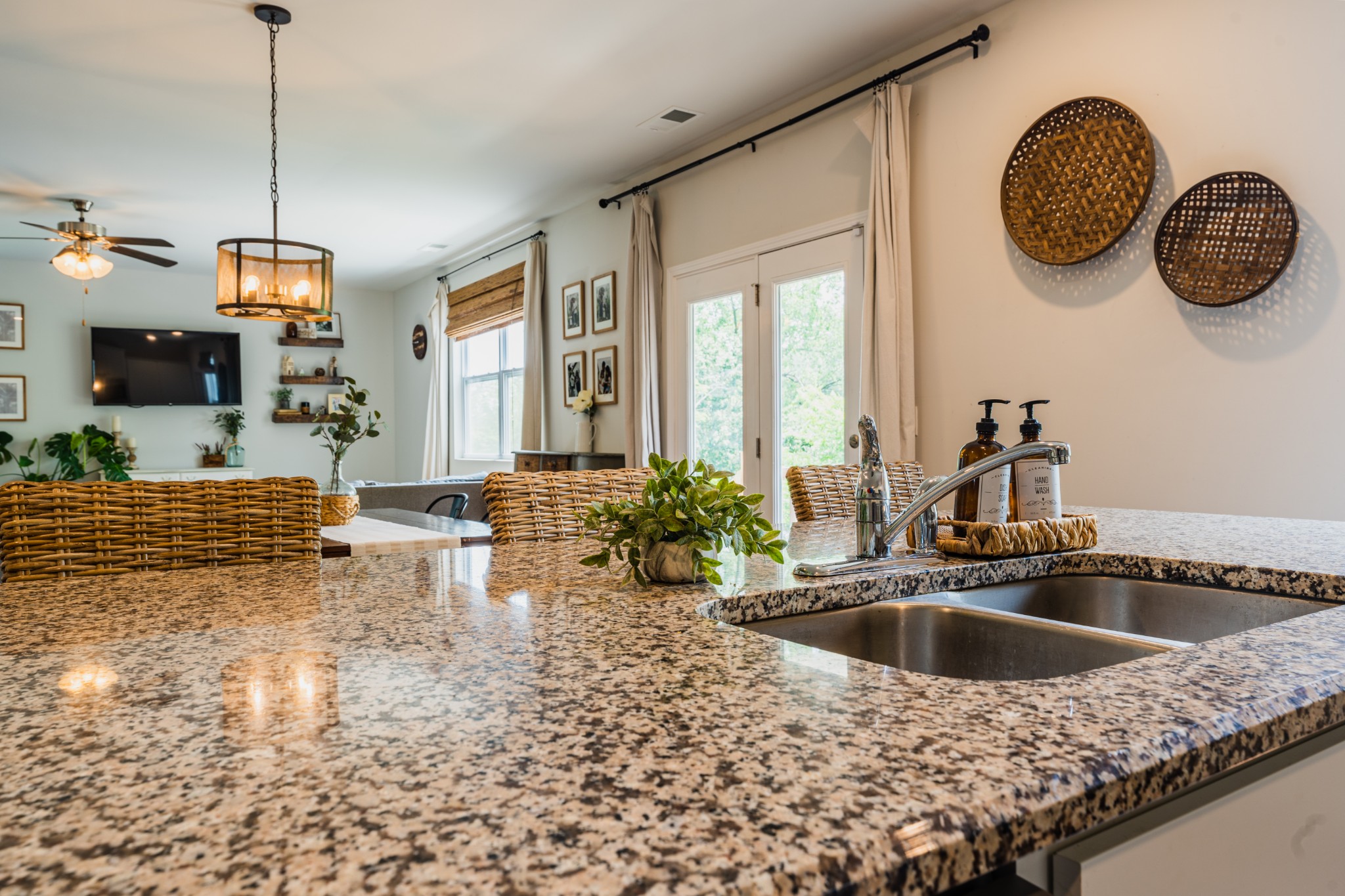 752 Prominence Road Columbia, TN 38401 - Photo 16 of 35 a kitchen with a sink a counter space and a view of living room
