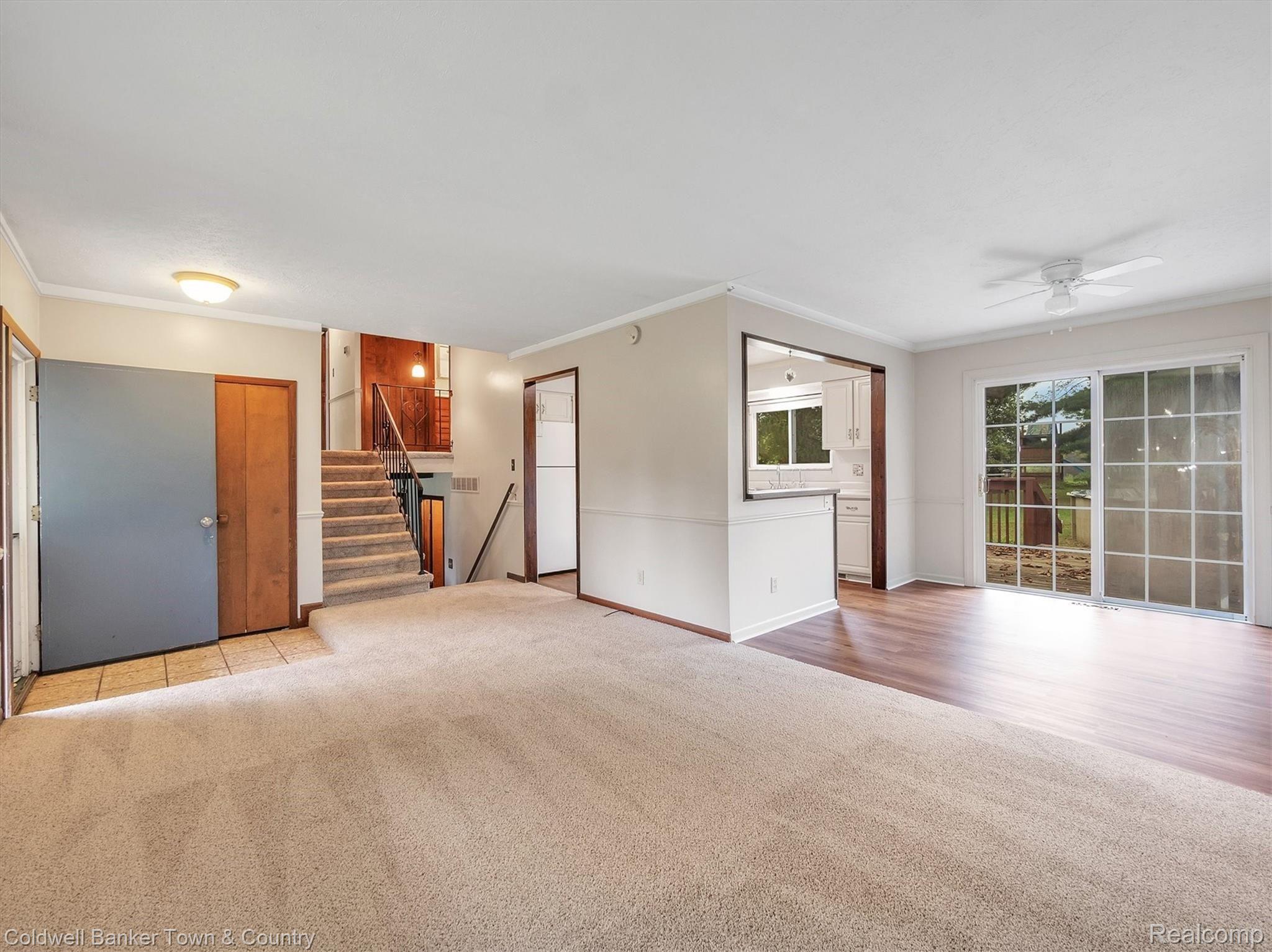 Open Concept Living into Dining