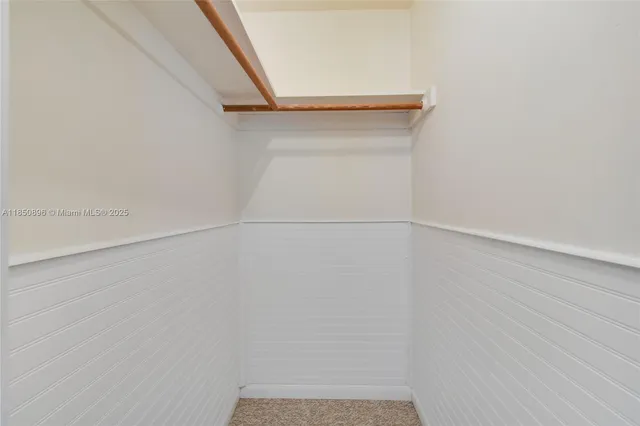 close up view of walk in closet