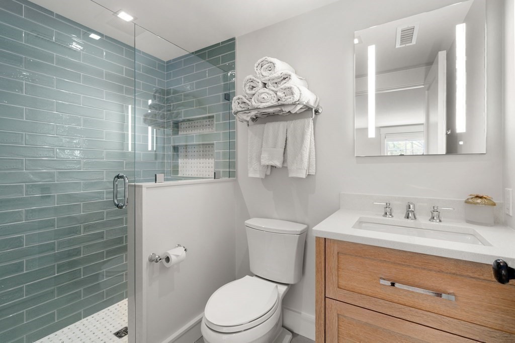 151 Forest Street Sherborn, MA 01770 - Photo 25 of 41 a bathroom with a sink a toilet and shower
