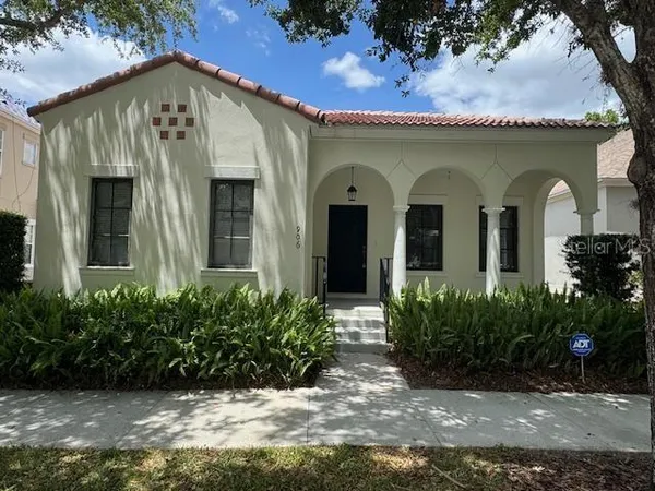 a front view of a house